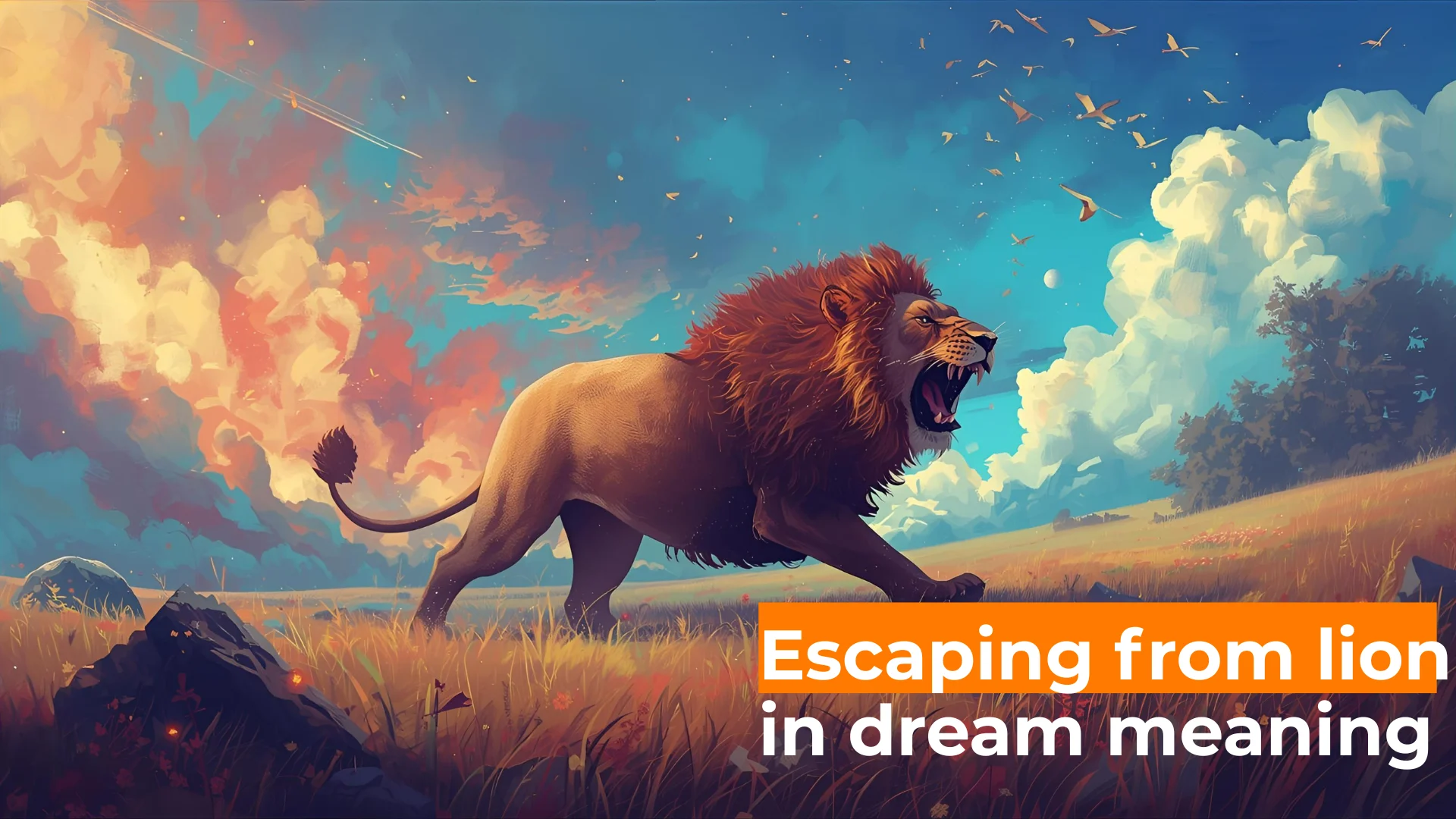 You are currently viewing 🦁 Escaping from Lion in Dream Meaning – Symbolism, Psychology & Spiritual Insights For 2025