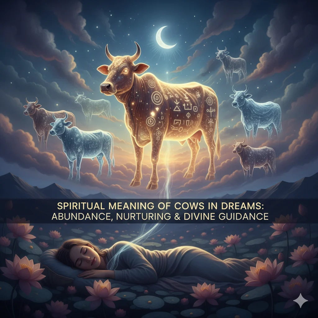 You are currently viewing Spiritual Meaning of Cows in a Dream: Divine Nourishment, Abundance & Inner Peace For 2025